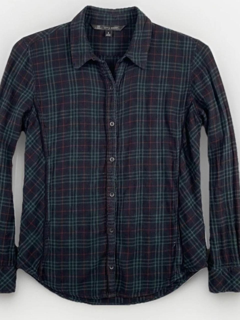 Riders by Lee Forest Green and Navy Plaid Button-Down Shirt